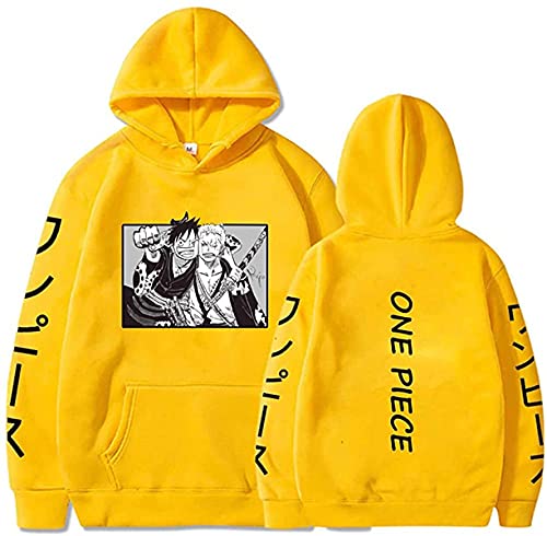 Sybnwnwm One Piece Hoodie Zoro Ruffy Cosplay Pullover Anime Hoodies Langarm Sweatshirt Kapuzenpullover Pulli von Sybnwnwm