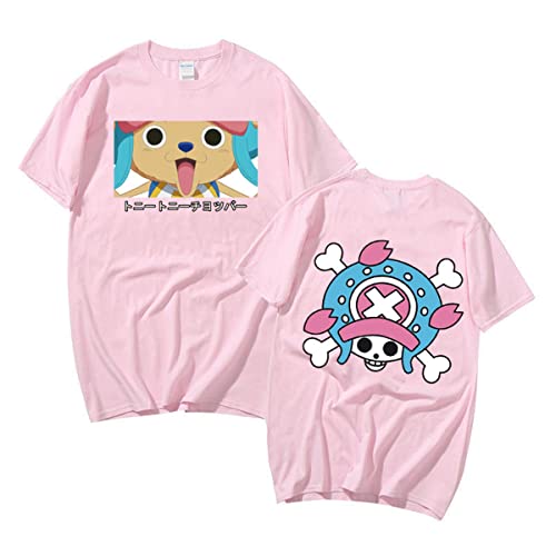 Sybnwnwm One Piece Shirt Chopper Print Adult Crew Kurzarm T-Shirt Tops, rose, XL von Sybnwnwm