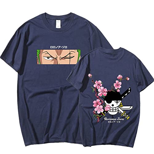 Sybnwnwm One Piece Tshirt Zoro Cute Casual Leicht Weich Anime Crewneck Fashion T Shirt von Sybnwnwm