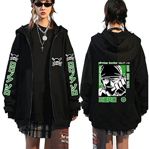 Sybnwnwm One Piece Zipper Hoodie Ruffy ACE Cosplay Kapuzenpullover Hoodies Jacke Zip Up Coat Sweatshirts von Sybnwnwm