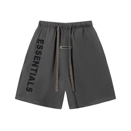 Sybnwnwm Shorts für Herren, Baumwolle, Buchstabendruck, elastische Taille, Jogger, Fitnessstudio, Workout, Jersey, Kordelzug-Shorts mit Taschen, B-Dunkelgrau, L Sybnwnwm Shorts für Herren, Baumwolle, Buchstabendruck, elastische Taille, Jogger, Fitnessstudio, Workout, Jersey, Kordelzug-Shorts mit Taschen, B-Dunkelgrau, L von Sybnwnwm