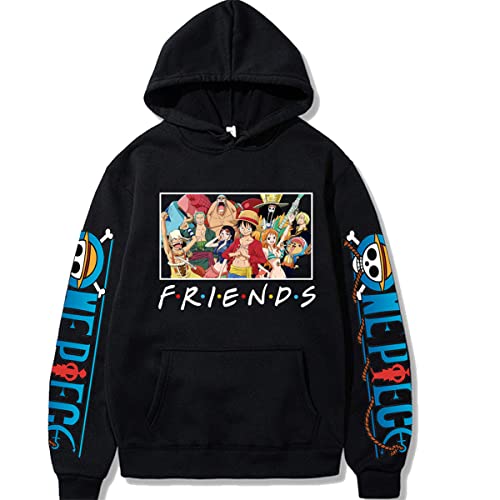 Sybnwnwm Unisex One Piece Hoodie Luffy Zoro Tony Tony Chopper Pullover Langarm Pulli Sweatshirts Kapuzenpullover von Sybnwnwm