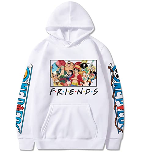 Sybnwnwm Unisex One Piece Hoodie Luffy Zoro Tony Tony Chopper Pullover Langarm Pulli Sweatshirts Kapuzenpullover von Sybnwnwm