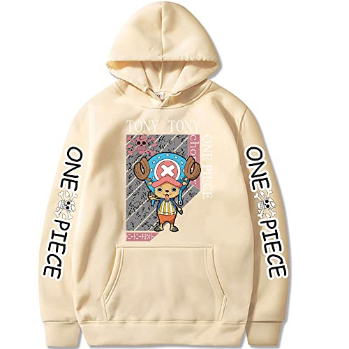 Sybnwnwm Unisex One Piece Hoodie Tony Tony Chopper Drucken Pullover Pulli Langarm Sweatshirt Hoodies Pullover Pulli von Sybnwnwm