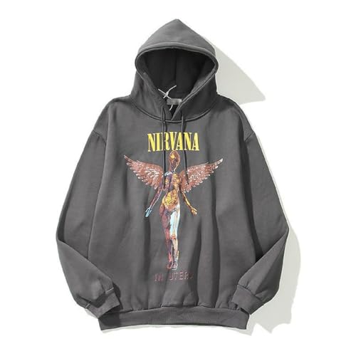 Sybnwnwm Y2K Kapuzenpullover Damen Engel Hoodie Hip Hop Pullover Goth Hooded Sweatshirt Streetwear Pulli Tops von Sybnwnwm