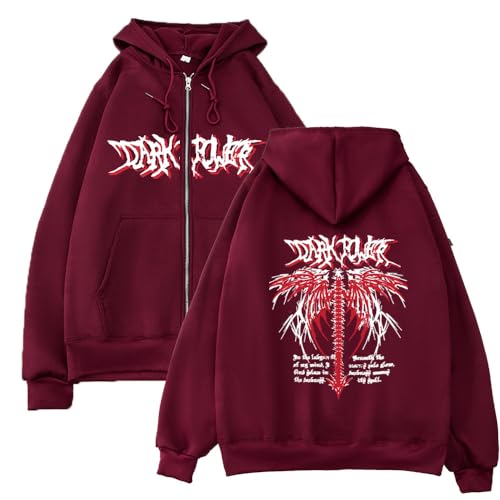 Sybnwnwm Y2K Sweatjacke Zipper Hoodie Spider Oversized Pullover Gothic Punk Jacke Harajuku Sweatshirt Herren Damen Sybnwnwm Y2K Sweatjacke Zipper Hoodie Spider Oversized Pullover Gothic Punk Jacke Harajuku Sweatshirt Herren Damen von Sybnwnwm
