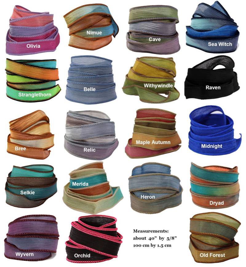 Seidenband-Wrap - Extra Farben Für Armbänder Hand Gefärbte Crinkle-Handgelenk-Verpackungs-Bänder Seidenband-Wrap - Extra Farben Für Armbänder Hand Gefärbte Crinkle-Handgelenk-Verpackungs-Bänder von SycamoonJewellery