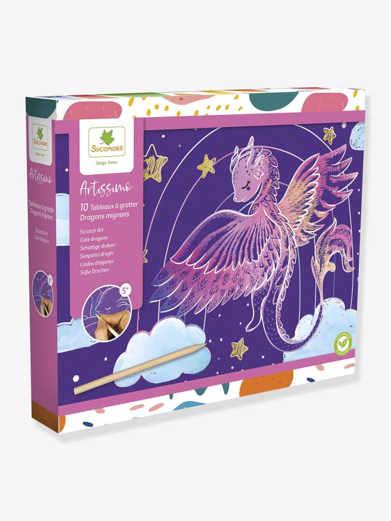 Kreativset Artissimo Kratzbilder-Set Drachen für Kinder Sycomore von Sycomore