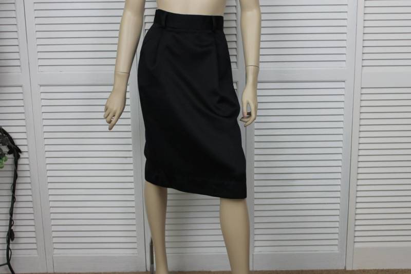 Vintage 1980Er Jahre Schwarzer Bleistiftrock Größe 38 Von David Benjamin Hergestellt in Den Usa von SydneysVintage