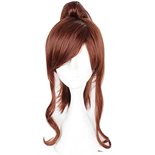 Anime Perücke Frauen Lange Dunkelbraun Pferdeschwänze Cosplay Synthetische Perücke mit Clip Auf Zöpfen für Anime Sailor Jupiter Makoto Kino halloween cosplay Kostüm Haar Perücken von Syedeliso