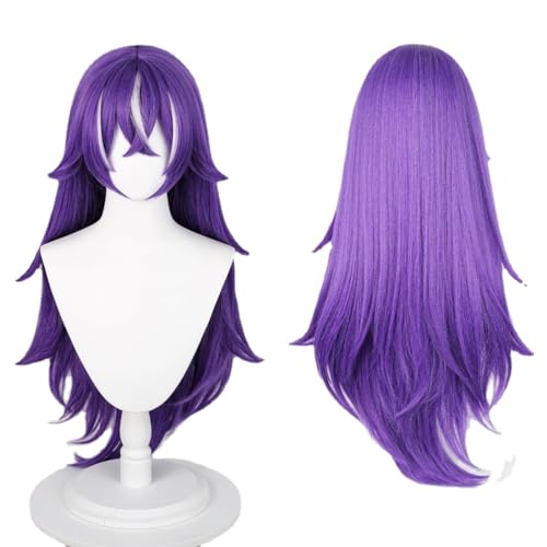 Anime Spiel Genshin Impact Fontaine Chevreuse Cosplay Perücke Lila Silber Haar Lange Gerade Haar Halloween Kostüm Party Synthetische Perücken+Perücke Cap von Syedeliso