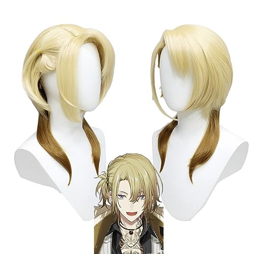 Vtuber Luca Cosplay Perücke Blond Lange Perücke NIJISANJI Luxiem Lange Curly Spiky Rolle Halloween Kostüm Party von Syedeliso