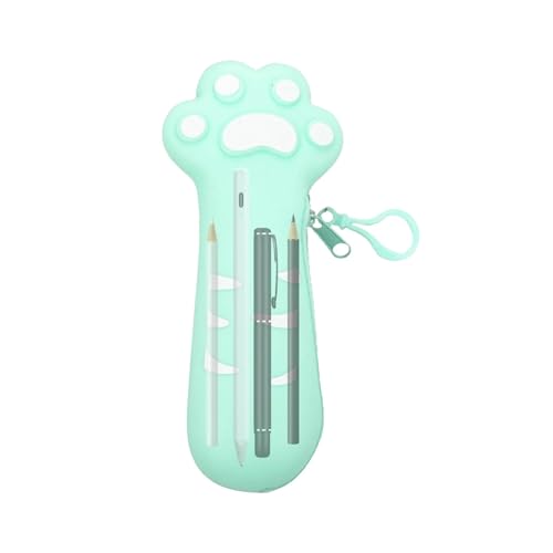 Syengery Cartoon-Bleistiftbox, Cartoon-Stiftetui | Katzenkrallen-Stifthalter - Kleines Federmäppchen aus Silikon, kreativer Reißverschluss, Schreibwaren-Organizer für Erwachsene von Syengery