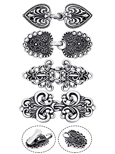 Syhood 4 Stück Vintage Pullover Schal Strickjacke Clips Retro Swirl Mantel Broschen Antike Umhang Brosche Keltischer Pullover Verschluss Kleid Hemd Clips für Damen (Silver, Süßer Stil) Syhood 4 Stück Vintage Pullover Schal Strickjacke Clips Retro Swirl Mantel Broschen Antike Umhang Brosche Keltischer Pullover Verschluss Kleid Hemd Clips für Damen (Silver, Süßer Stil) von Syhood