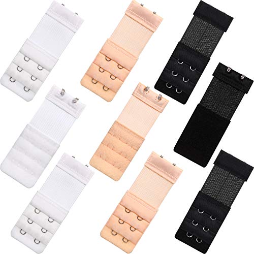 Damen Weichen, Bequemen Elastischen BH-Extender BH Verlängerungsgurt 2 Haken 3-reihig Damen BH-Extender BH-Band (9 Stück) von Syhood