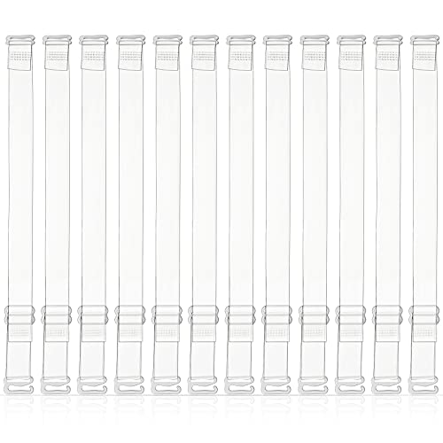 Unsichtbare Klare BH Träger Weiche Transparente Ersatz BH Schultergurte Rutschfeste Verstellbare BH Träger für Frauen Trägerlose BHs (6, 12 mm) von Syhood