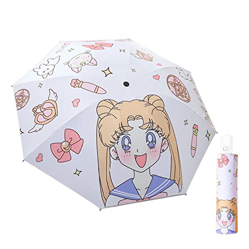 Kompakter Faltbarer Regenschirm sturmfest,Reise Regenschirm, Taschenschirm, mini taschenschirm, 3 Rippen Faltbarer Mini Regenschirm, Regenbogen Regenschirm Sturmfest für Herren Damen（Eismond）… von Sykerout