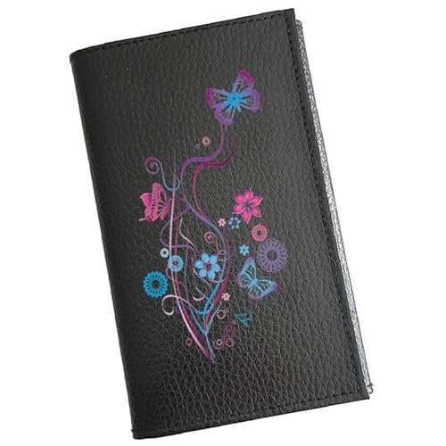 Schutzetui für Führerschein und Autopapiere mit Sternenmotiv, französisches Format, Floral (Schwarz) - cgrise von Syl'la