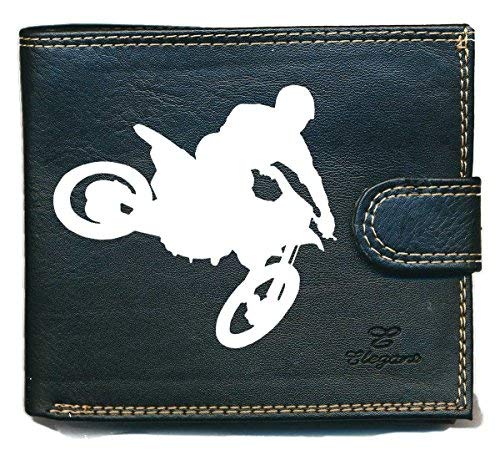 Syl'la Geldbörse und Karten für Herren, Schwarz, mit Klappe, Schwarz – Moto Cross, 0, Casual von Syl'la