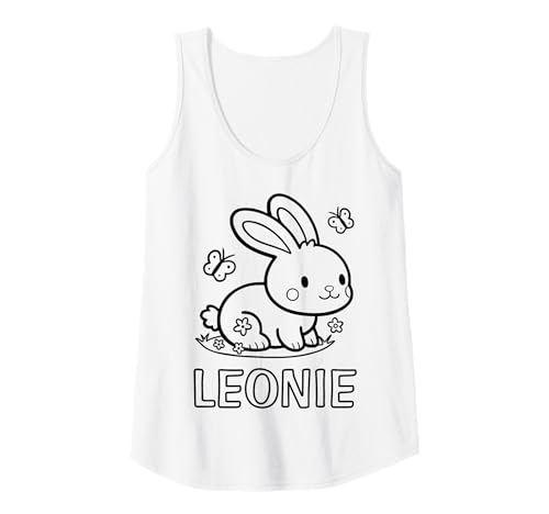 Damen Leonie Name Hase Häschen Osterhase zum Ausmalen Mädchenname Tank Top Damen Leonie Name Hase Häschen Osterhase zum Ausmalen Mädchenname Tank Top von SylColor Namensgeschenke mit Aufdruck zum Malen