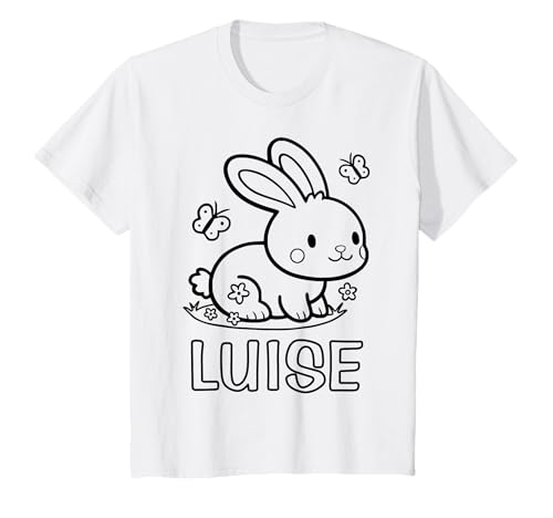 Kinder Luise Name Hase Häschen Osterhase zum Ausmalen Mädchenname T-Shirt Kinder Luise Name Hase Häschen Osterhase zum Ausmalen Mädchenname T-Shirt von SylColor Namensgeschenke mit Aufdruck zum Malen