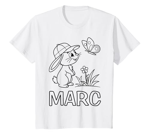 Kinder Marc Name Hase Häschen Osterhase zum Ausmalen Jungenname T-Shirt Kinder Marc Name Hase Häschen Osterhase zum Ausmalen Jungenname T-Shirt von SylColor Namensgeschenke mit Aufdruck zum Malen