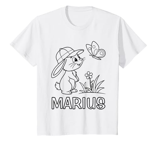 Kinder Marius Name Hase Häschen Osterhase zum Ausmalen Jungenname T-Shirt Kinder Marius Name Hase Häschen Osterhase zum Ausmalen Jungenname T-Shirt von SylColor Namensgeschenke mit Aufdruck zum Malen