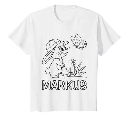 Kinder Markus Name Hase Häschen Osterhase zum Ausmalen Jungenname T-Shirt Kinder Markus Name Hase Häschen Osterhase zum Ausmalen Jungenname T-Shirt von SylColor Namensgeschenke mit Aufdruck zum Malen