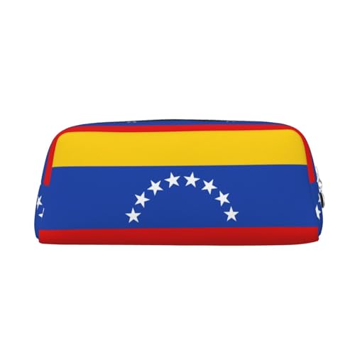 Federmäppchen mit Flagge von Venezuela, Mehrzweck-Aufbewahrung für Schule, Büro und Reisen, silber, Einheitsgröße, Schulranzen von Sylale