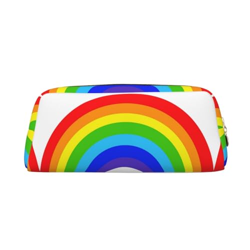 Federmäppchen mit Regenbogen-Druck, Mehrzweck-Aufbewahrung für Schule, Büro und Reisen, gold, Einheitsgröße, Schulranzen von Sylale