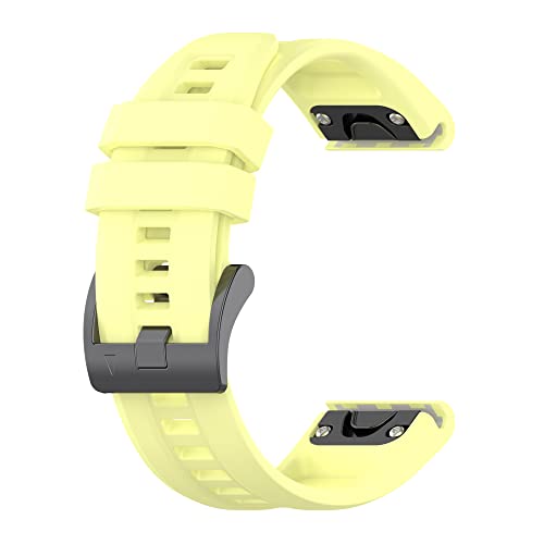 Sylphicryst-Armband Kompatibel mit 20 MM breite Smartwatch,Schnellverschluss silicone Band für Männer und Frauen,Wasser- und schweißbeständig,Gelb von Sylphicryst