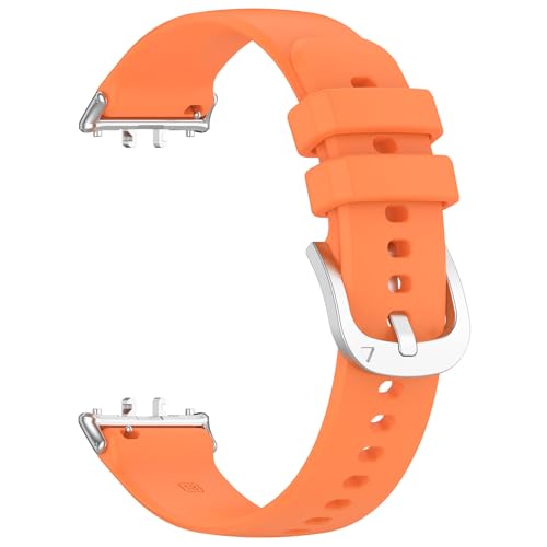 Sylphicryst Armband Kompatibel mit Galaxy Fit3(SM-R390),Schnellspanner Silikon Verstellbare Sportarmbänder Universal für Männer und Frauen,wasserdichtes schweißfestes Armband,Orange von Sylphicryst