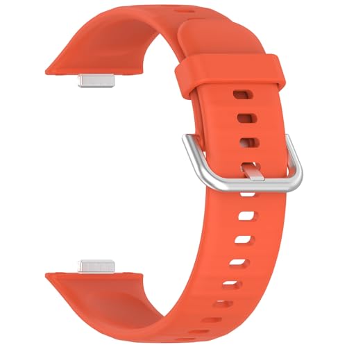 Sylphicryst Armband Kompatibel mit HUAWEI Watch Fit3,Schnellspanner Silikon Verstellbare Sportarmbänder Universal für Männer und Frauen,wasserdichtes schweißfestes Armband,Orange von Sylphicryst