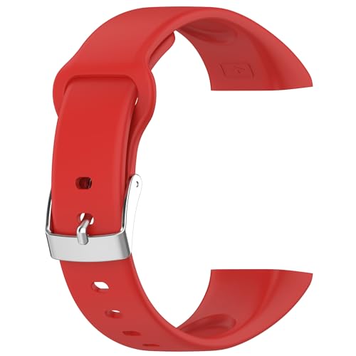 Sylphicryst-Armband Kompatibel mit Mambo band 6S,Schnellspanner Silikon Verstellbare Sportarmbänder Universal für Männer und Frauen,wasserdichtes schweißfestes Armband,Rot von Sylphicryst