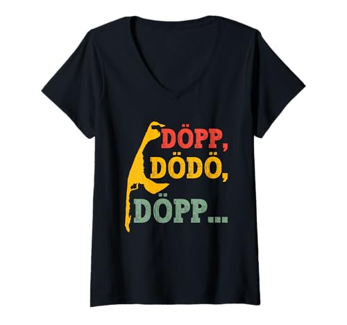 Damen Nordsee Urlaub DÖPP DÖDÖ DÖPP ... Sylt Lustiges Sylter T-Shirt mit V-Ausschnitt von Sylt Geschenk Nordsee Shirt Sylter Wattenmeer