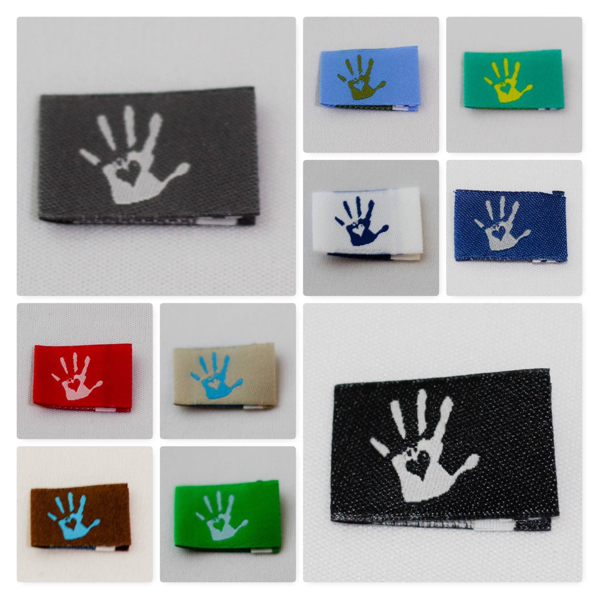 10 Handmade With Love Jungspaket Labels Gefaltetete Webetiketten Kleideretiketten Stricketiketten von SylterNaehkultur