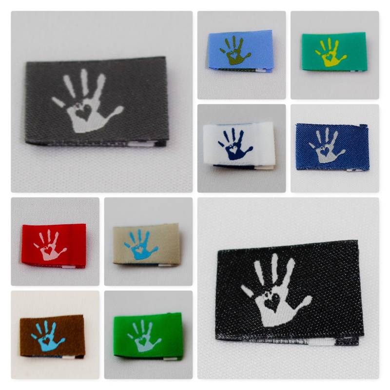 10 Handmade With Love Jungspaket Labels Gefaltetete Webetiketten Kleideretiketten Stricketiketten von SylterNaehkultur