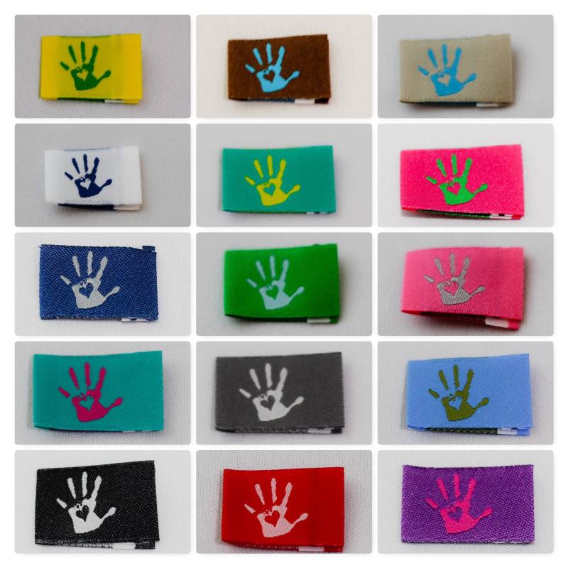 10 Handmade With Love Labels Webetikett 15 Farben Wählbar Bleicht Nicht Aus Superqualität Europa von SylterNaehkultur