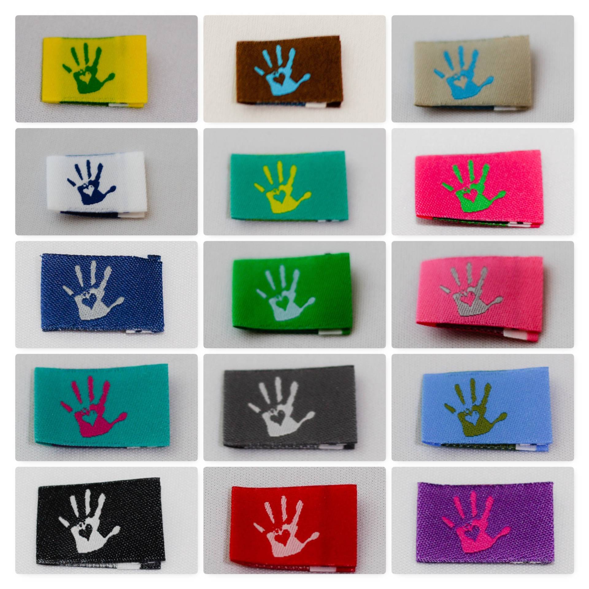 10 Handmade With Love Labels Webetikett 15 Farben Wählbar Webetiketten Stricketiketten Webband Stoff Label von SylterNaehkultur