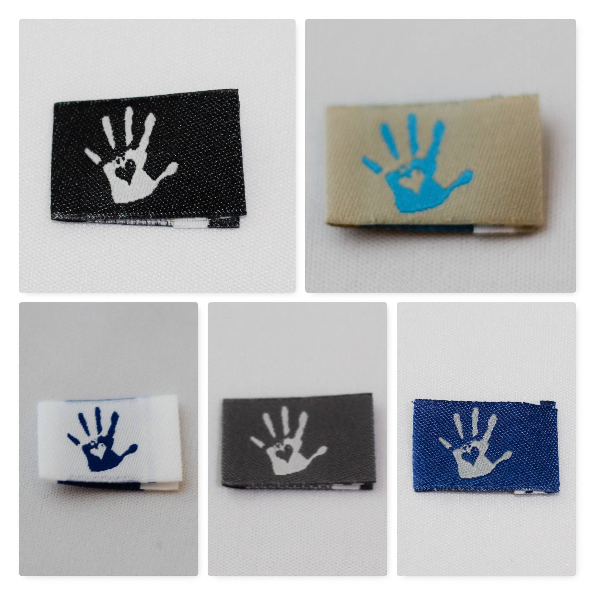 10 Handmade With Love Mixpaket Schlicht Labels Webetikett Kleideretiketten Stricketiketten von SylterNaehkultur