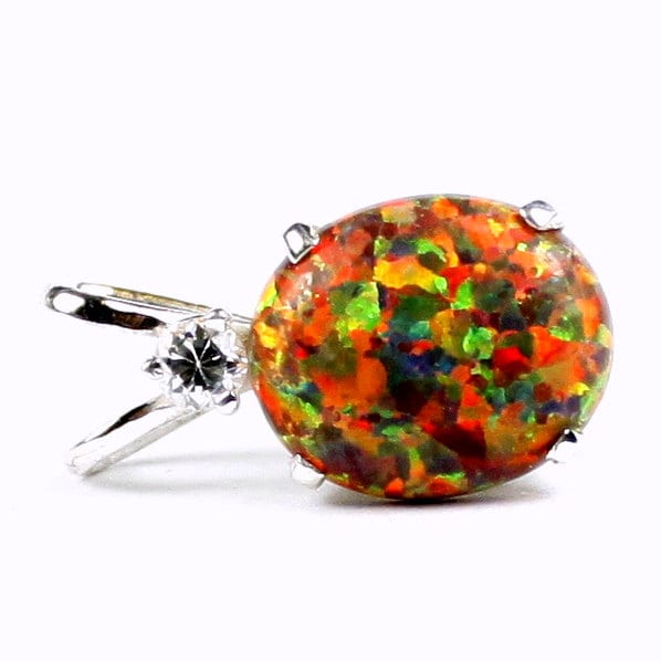 Angelegter Rot-Brauner Opal, 925 Sterling Silber Anhänger, Sp022 Angelegter Rot-Brauner Opal, 925 Sterling Silber Anhänger, Sp022 von SylvaRocks2