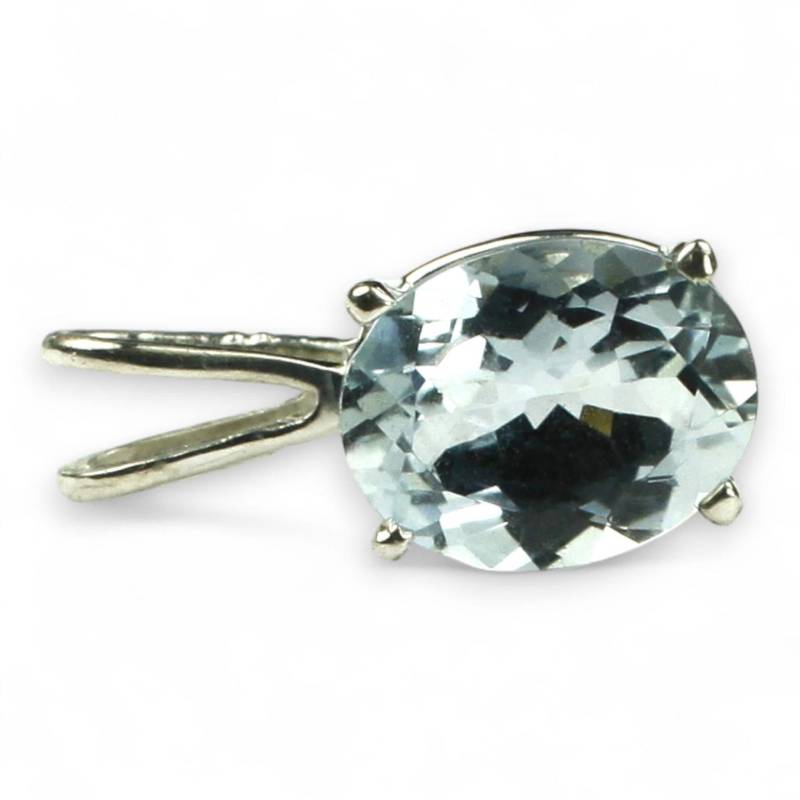 Aquamarin, 925 Sterling Silber Anhänger, Sp002 von SylvaRocks2