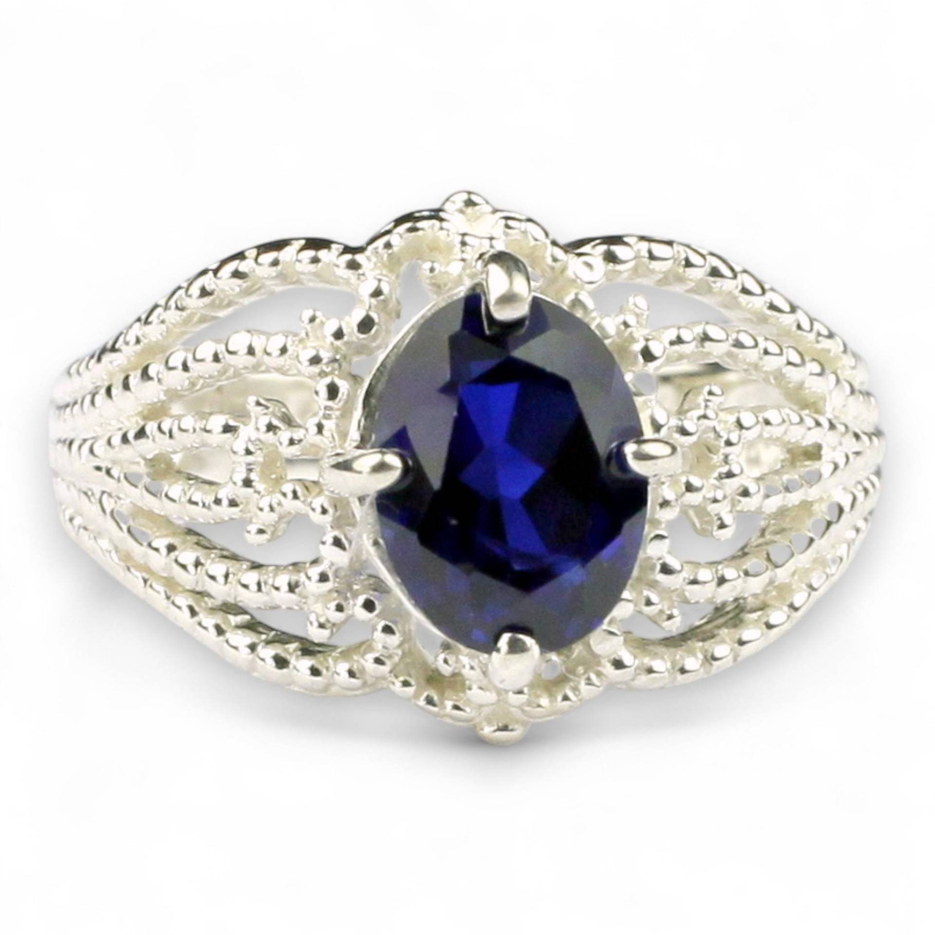 Blauer Saphir, 925 Sterling Silber Damenring, Sr365 Blauer Saphir, 925 Sterling Silber Damenring, Sr365 von SylvaRocks2