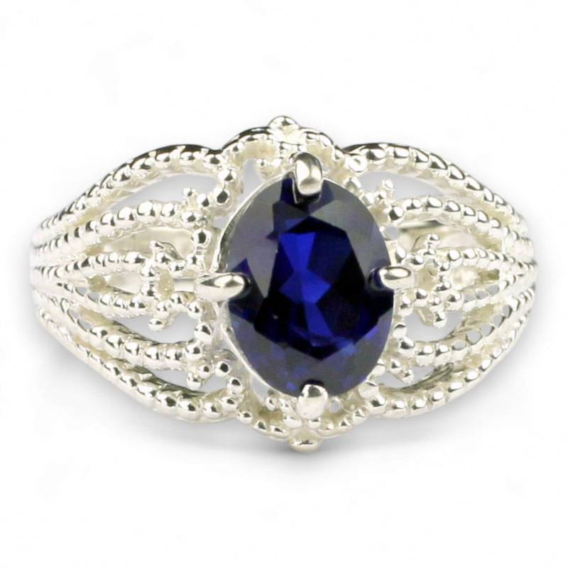 Blauer Saphir, 925 Sterling Silber Damenring, Sr365 Blauer Saphir, 925 Sterling Silber Damenring, Sr365 von SylvaRocks2