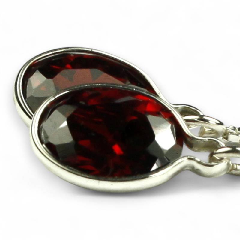 Granat Cz, 925 Sterling Silber Threader Ohrringe, Se005 von SylvaRocks2