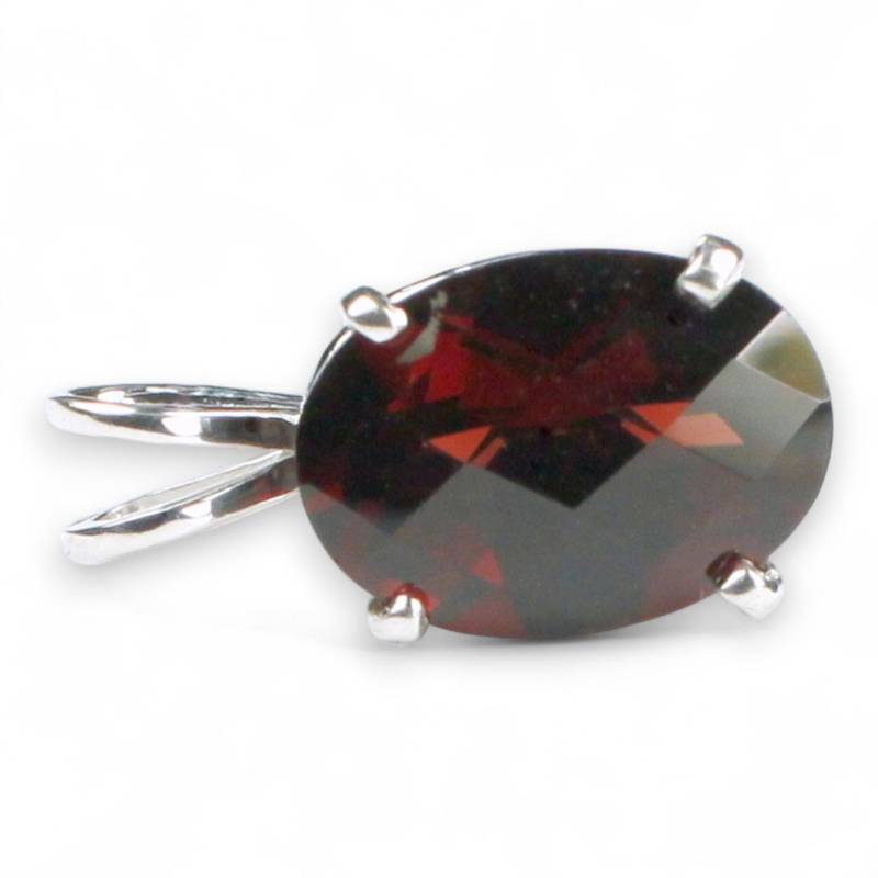 Mosambik Granat, 925 Sterling Silber Anhänger, Sp006 von SylvaRocks2