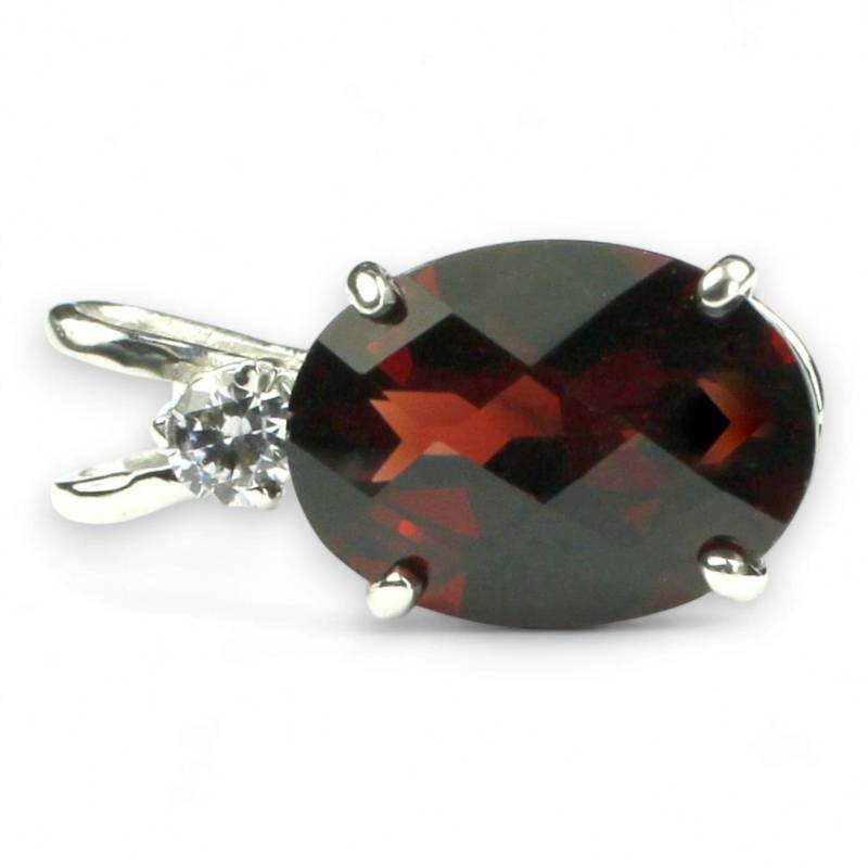 Mosambik Granat, 925 Sterling Silber Anhänger, Sp019 von SylvaRocks2