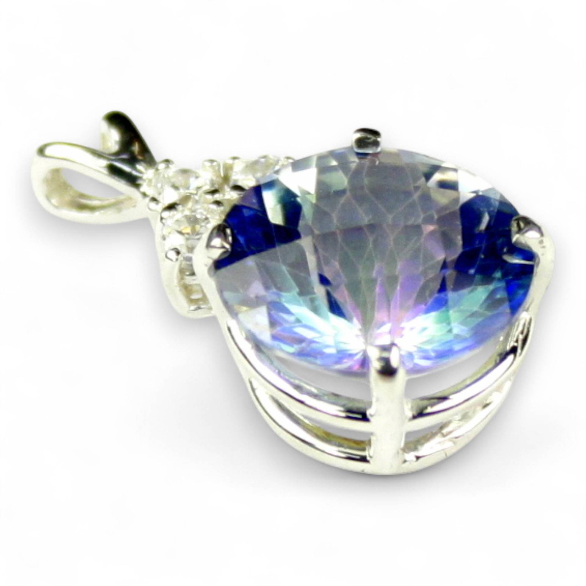 Neptun Garten Topas, 925 Sterling Silber Anhänger, Sp087 von SylvaRocks2