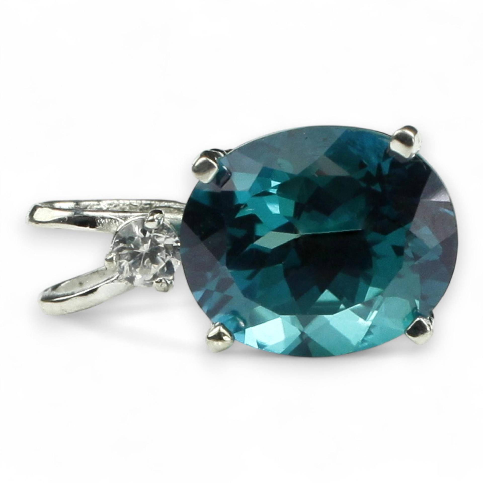 Paraiba Topas, 925 Sterling Silber Anhänger, Sp022 von SylvaRocks2