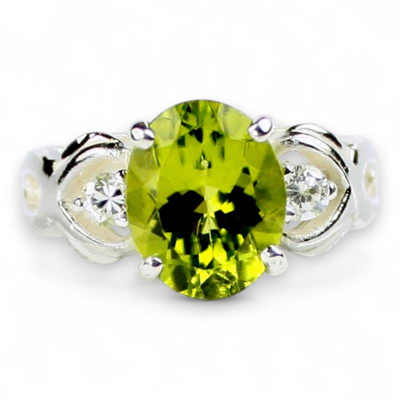 Peridot, 925 Sterling Silber Damenring, Sr243 von SylvaRocks2